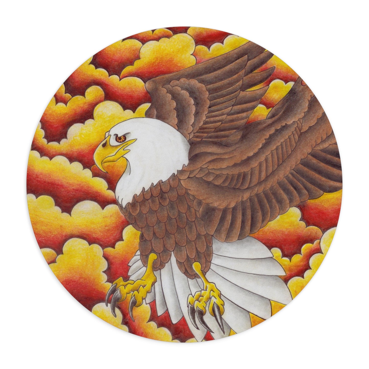 Eagle Art Mouse Pad, Custom Gaming Mousepad, Unique Office Decor, Wildlife Mouse Mat, Gift for Eagle Lovers, Professionally Designed