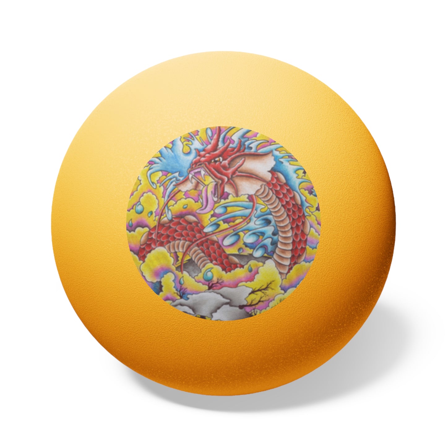 Ping Pong Balls Set - Dragon Design (6 pcs)