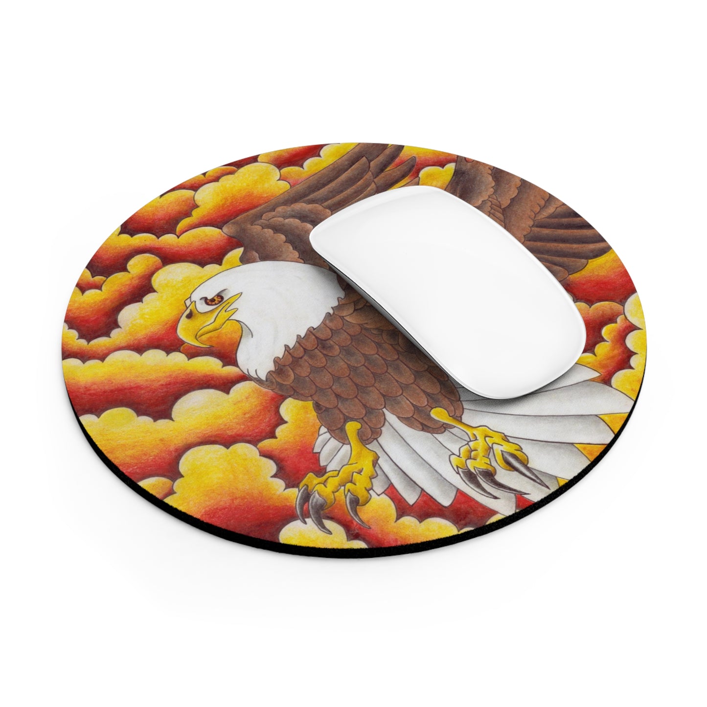 Eagle Art Mouse Pad, Custom Gaming Mousepad, Unique Office Decor, Wildlife Mouse Mat, Gift for Eagle Lovers, Professionally Designed