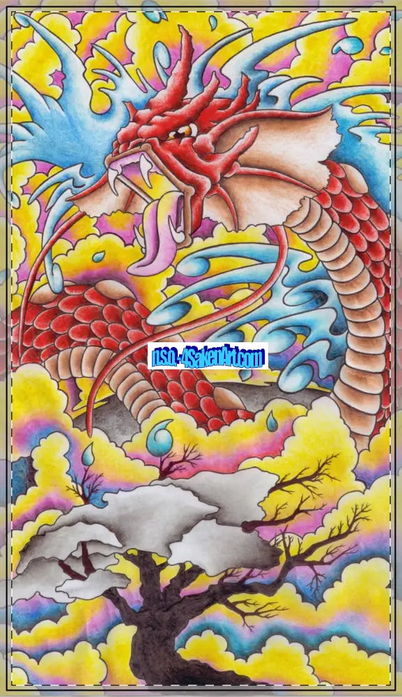 Dragon Tablecloth 58’’ × 102’’ / Cotton Twill Home Decor