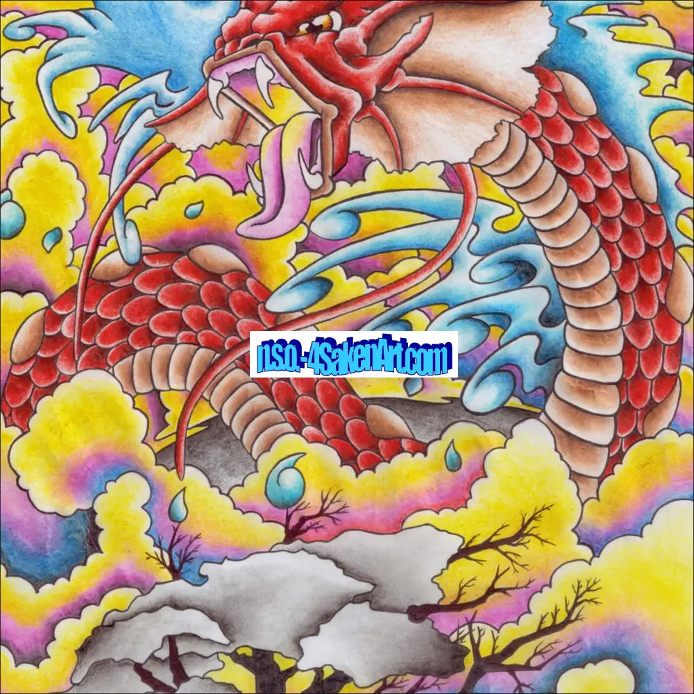 Temporary Tattoos - Dragon Tattoo XXL (11.75’’ x 11.75’’) Paper products