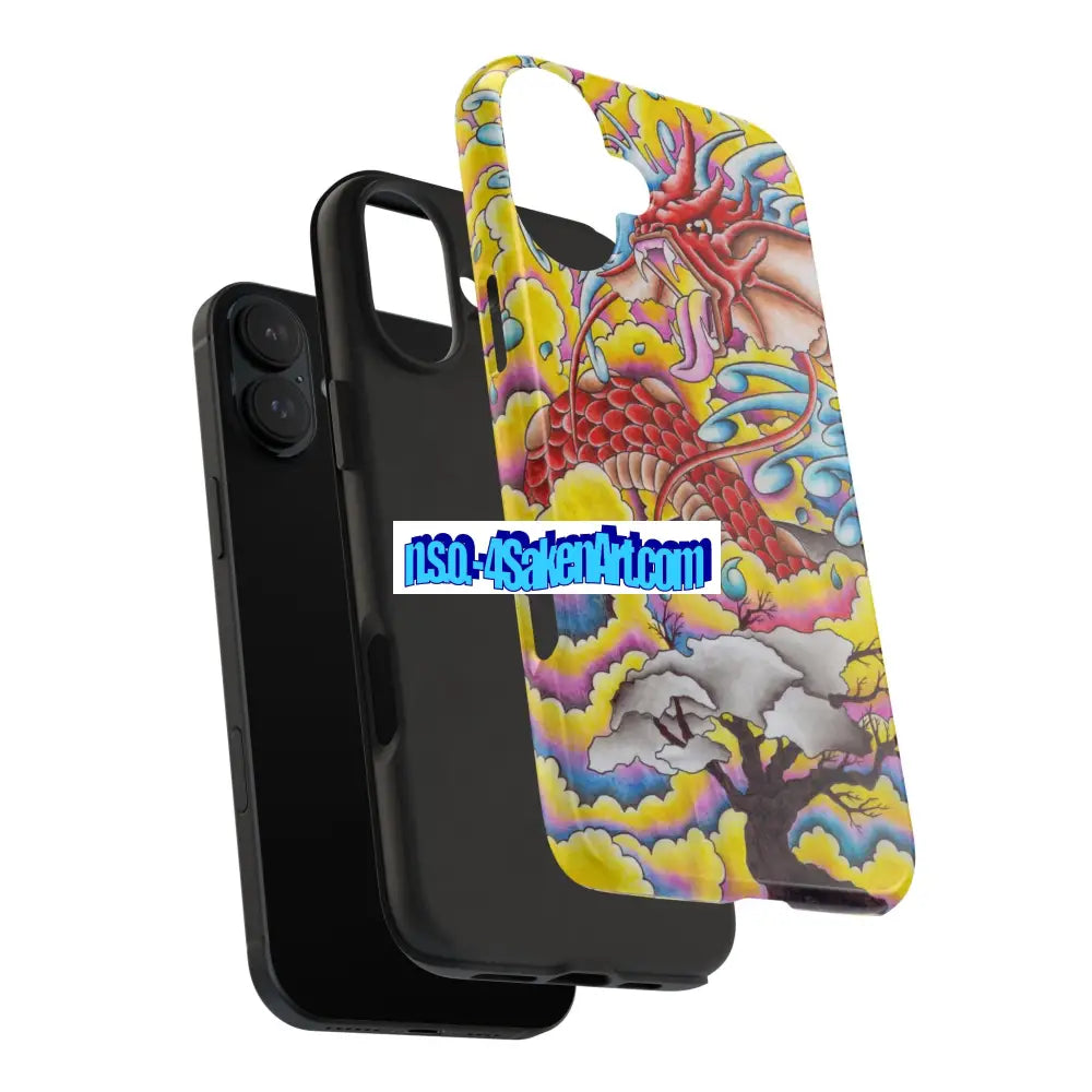 Vibrant Dragon Tough Phone Case Custom Phone Cover Colorful Phone Case Durable Protection Unique Art Case Phone Case
