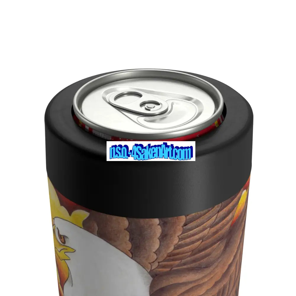 Vibrant Eagle Can Holder Colorful Drink Sleeve Festival Accessory Custom Beverage Insulator Unique Gift for Art Lovers