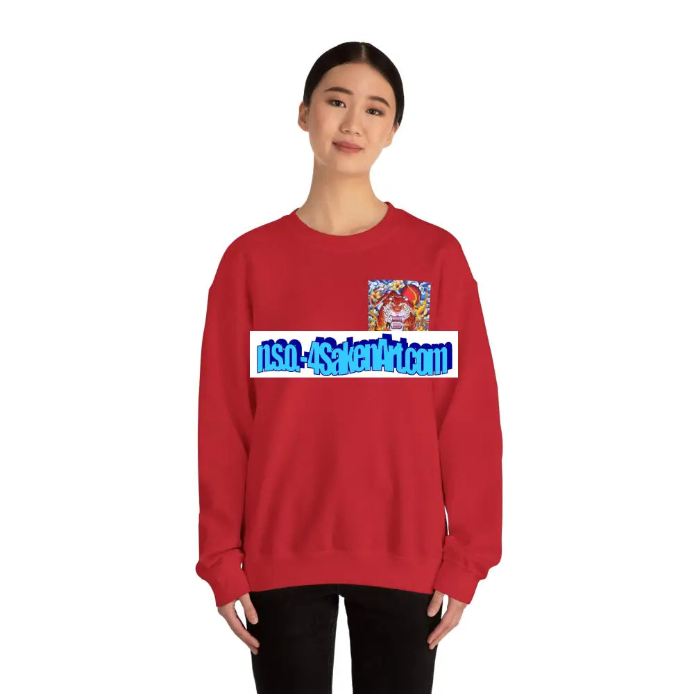 Vibrant Tiger Graphic Crewneck Sweatshirt | Cozy Unisex Pullover Colorful Art Sweatshirt Perfect Gift for Art Lovers