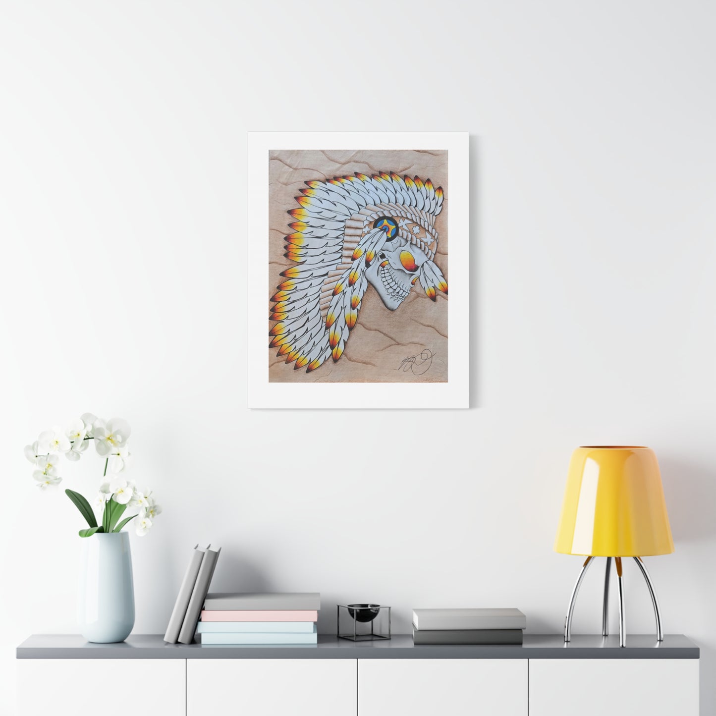 Chief Skull Matte Canvas Wall Art (Stretched 1.25")