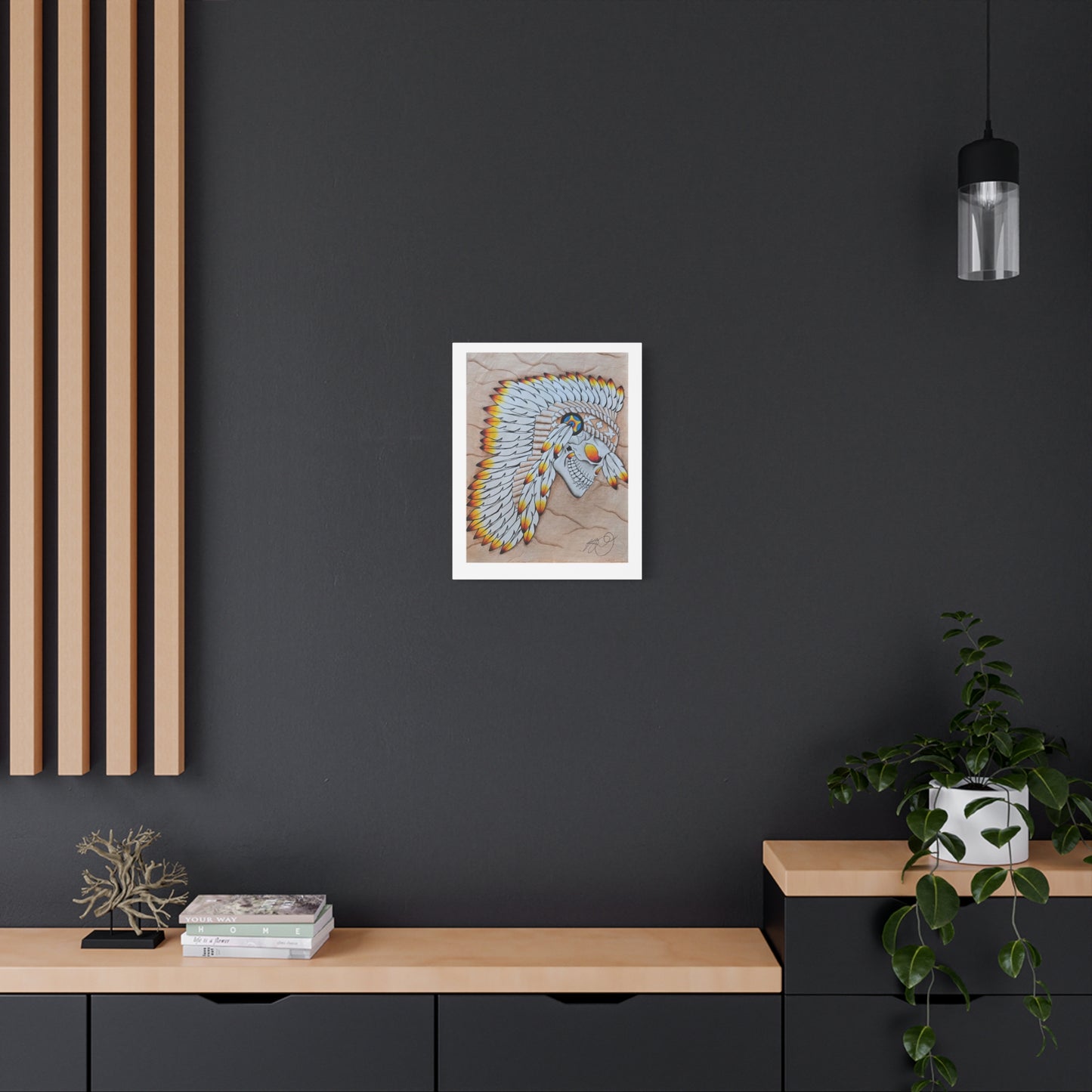 Chief Skull Matte Canvas Wall Art (Stretched 1.25")