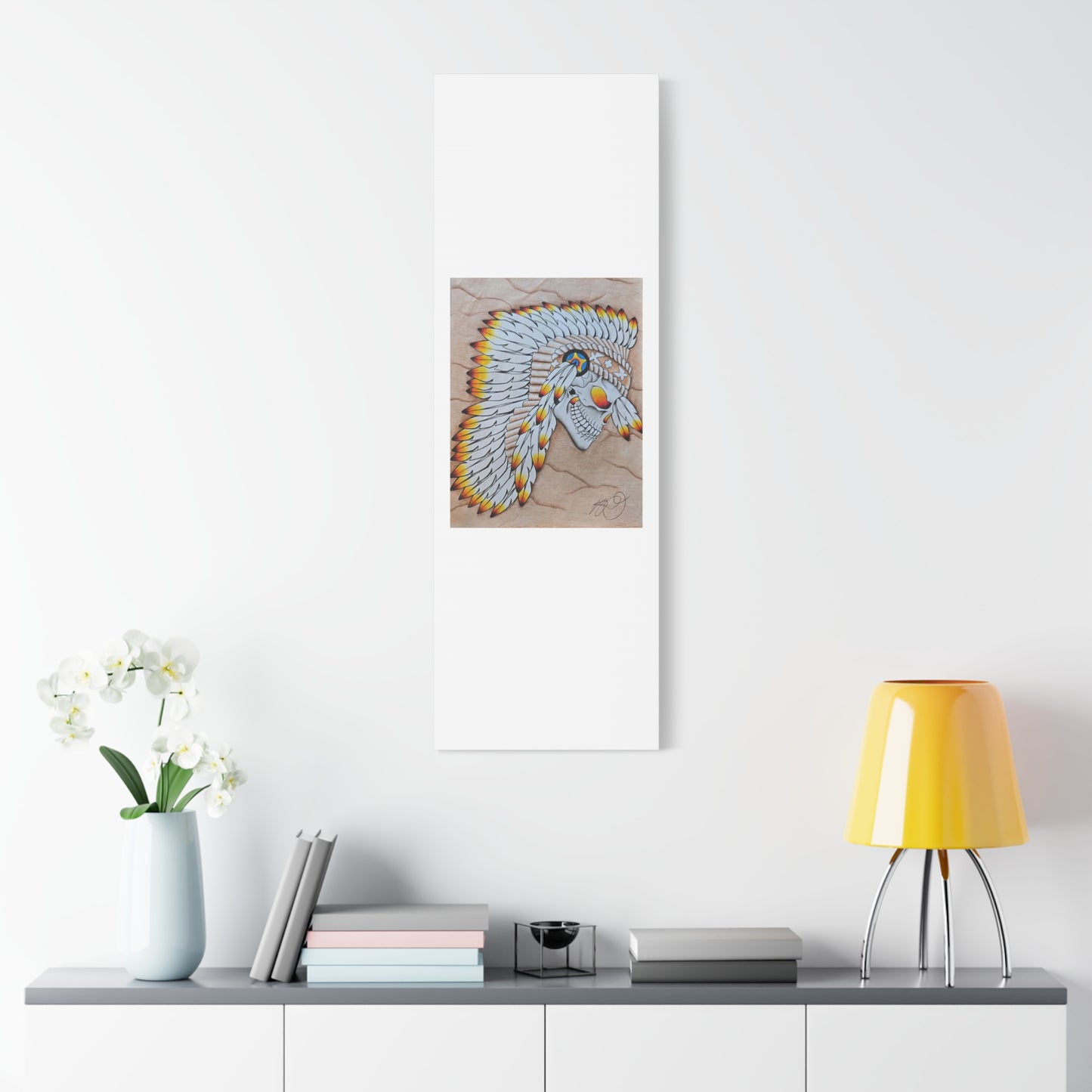 Chief Skull Matte Canvas Wall Art (Stretched 1.25")