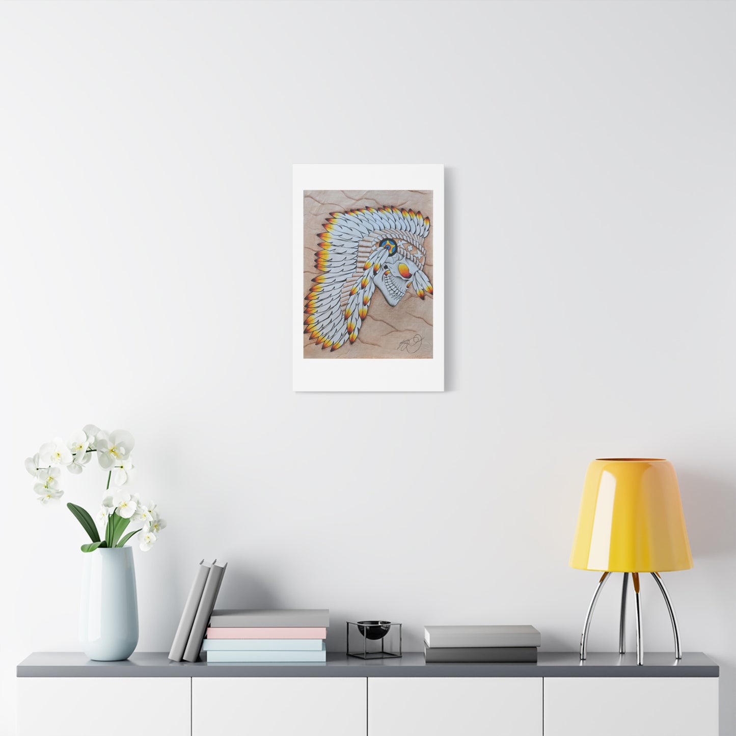 Chief Skull Matte Canvas Wall Art (Stretched 1.25")