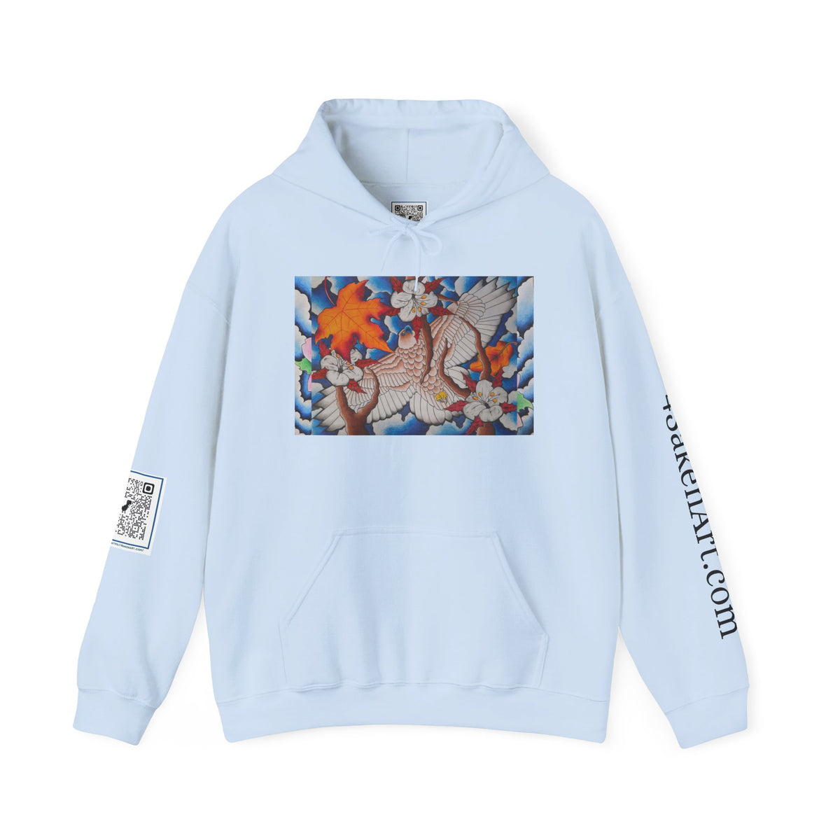 Floral Hawk Hoodie — Hawk with Flowers Sweatshirt