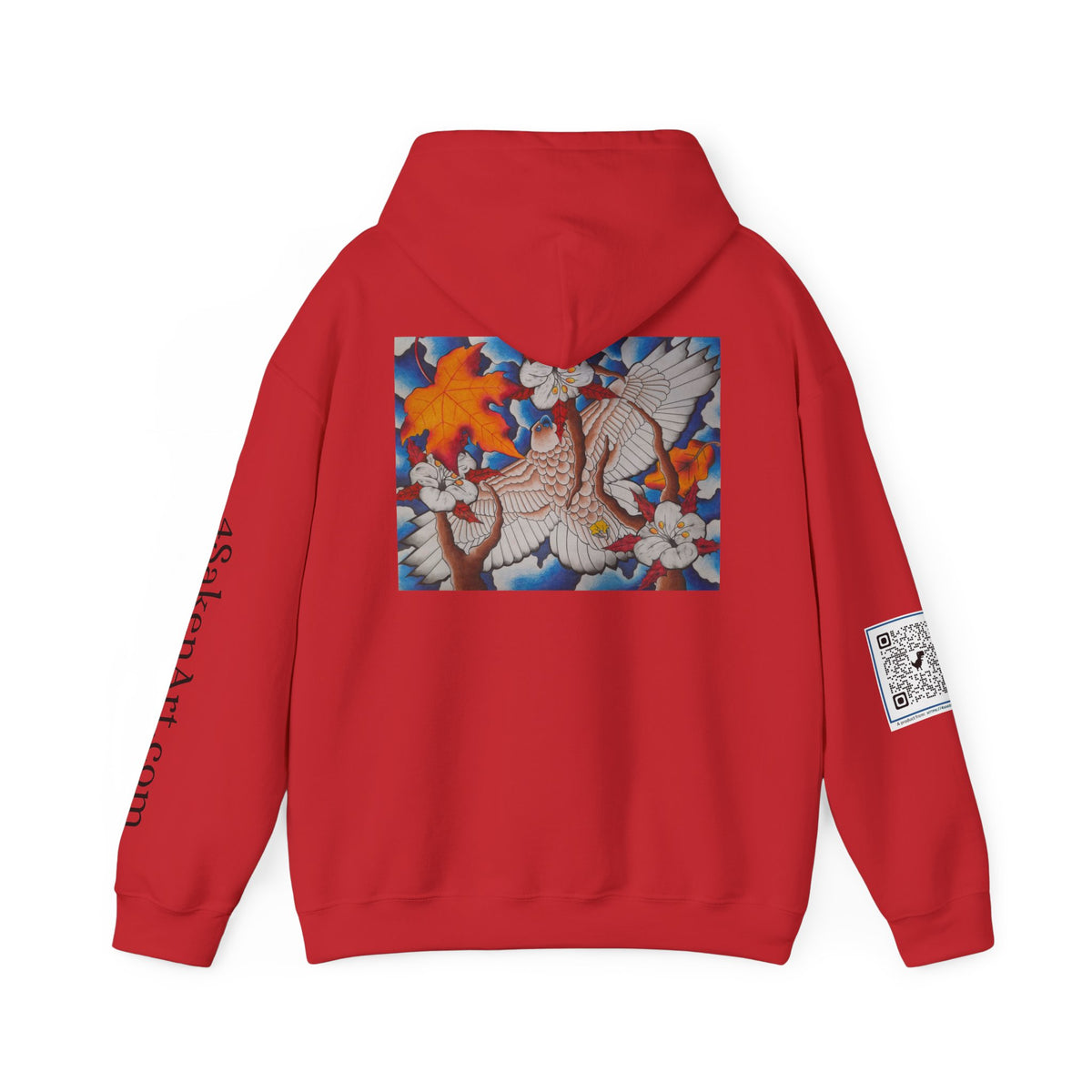 Floral Hawk Hoodie — Hawk with Flowers Sweatshirt
