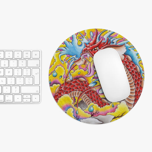 Dragon Art Mouse Pad, Custom Gaming Mousepad, Unique Office Decor, Wildlife Mouse Mat, Gift for Eagle Lovers, Professionally Designed