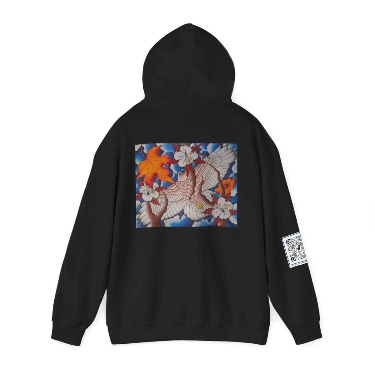 Floral Hawk Hoodie — Hawk with Flowers Sweatshirt