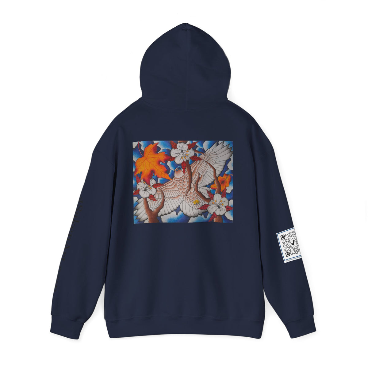 Floral Hawk Hoodie — Hawk with Flowers Sweatshirt