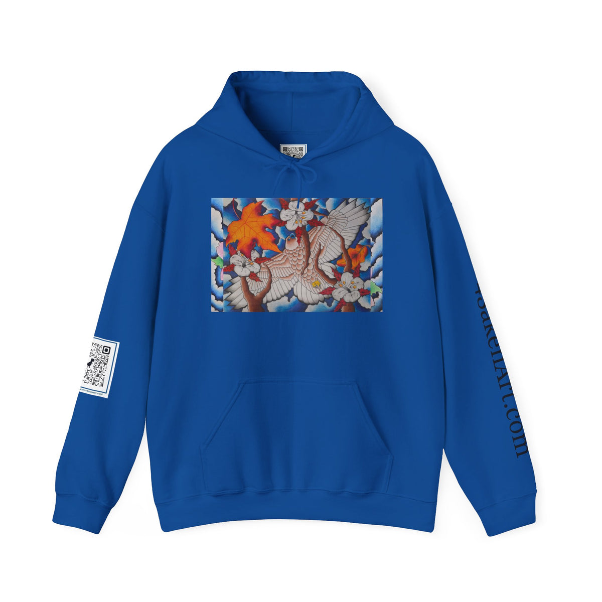 Floral Hawk Hoodie — Hawk with Flowers Sweatshirt