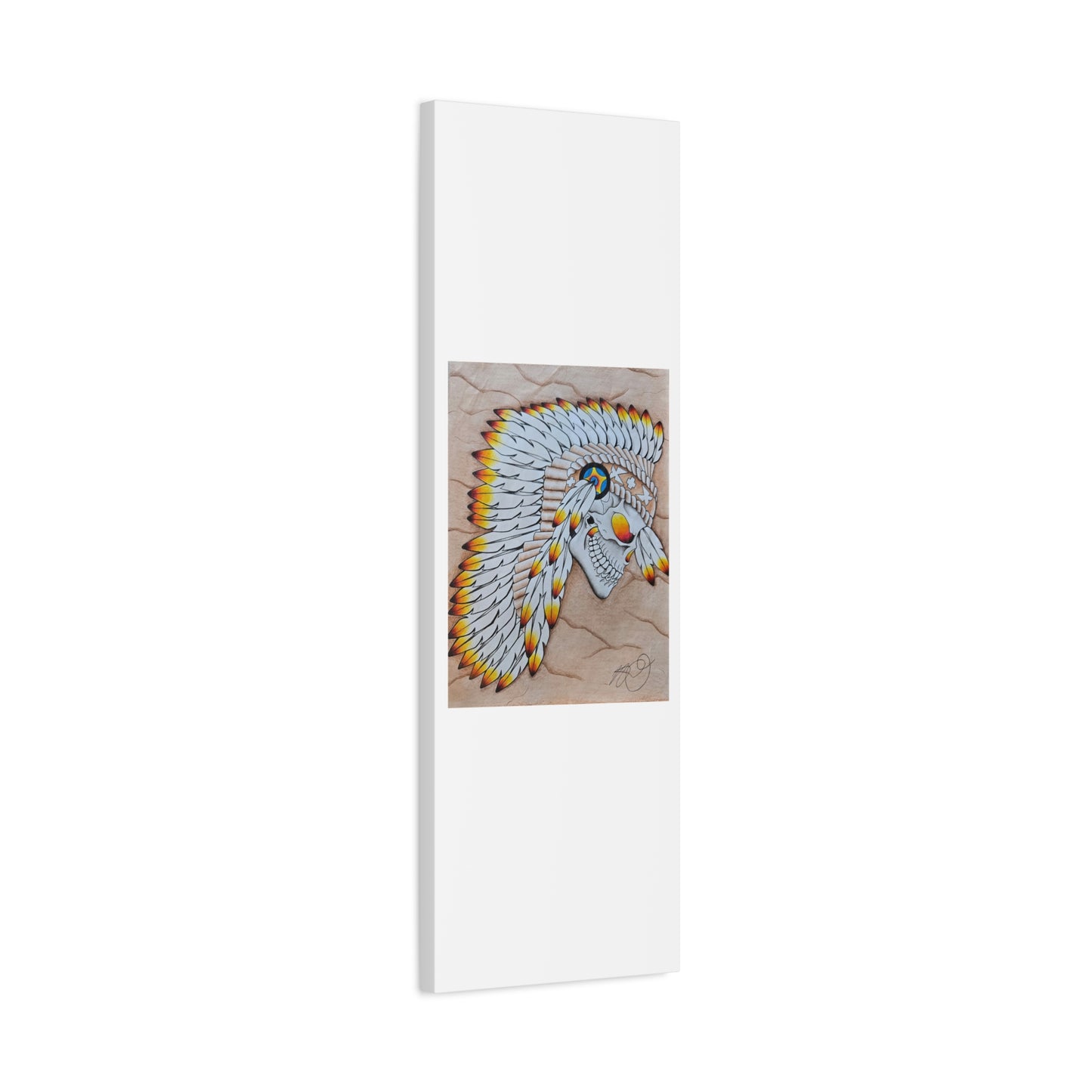 Chief Skull Matte Canvas Wall Art (Stretched 1.25")
