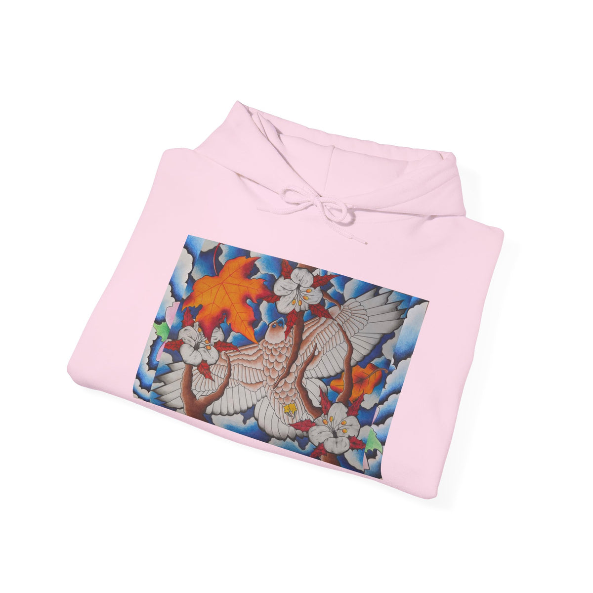 Floral Hawk Hoodie — Hawk with Flowers Sweatshirt