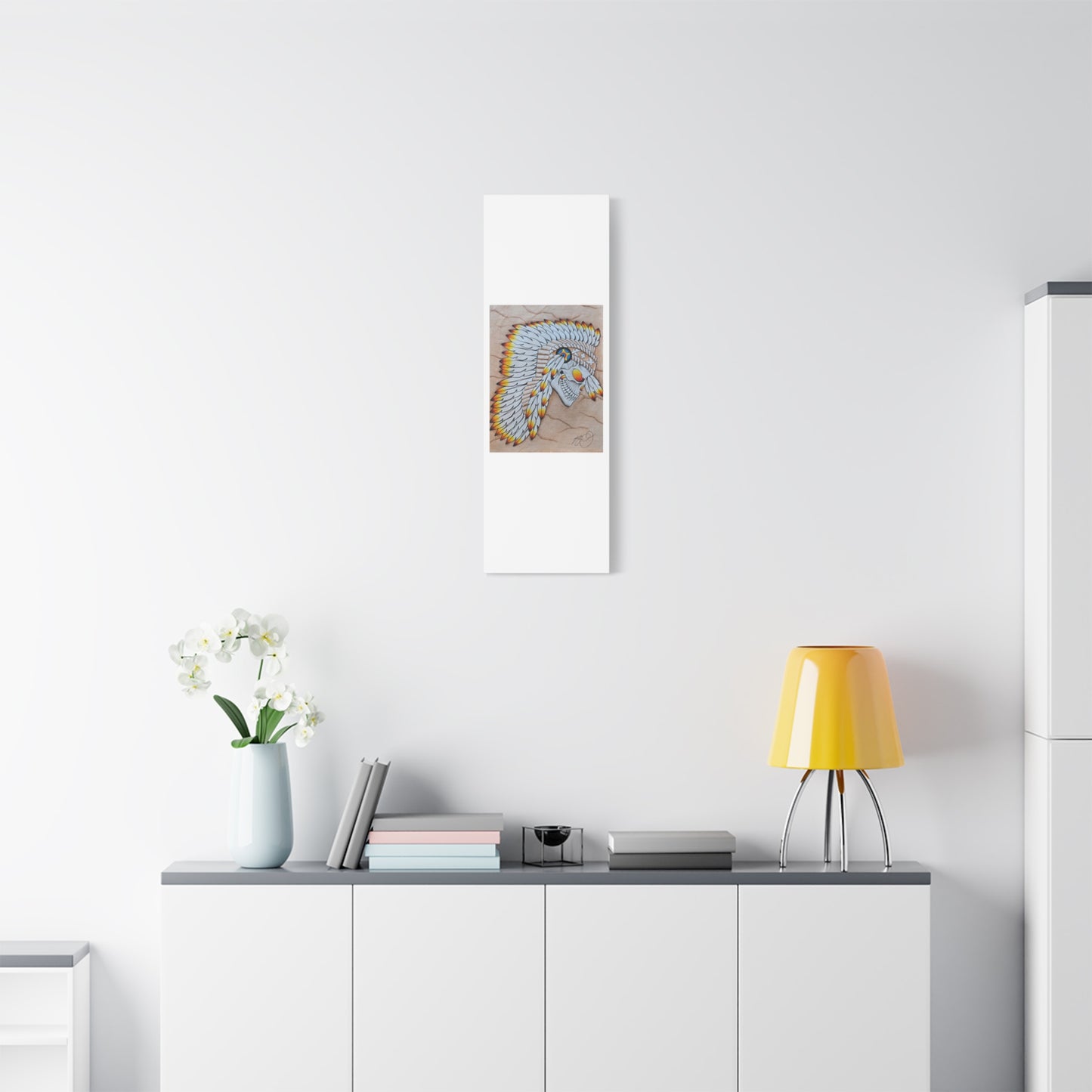 Chief Skull Matte Canvas Wall Art (Stretched 1.25")