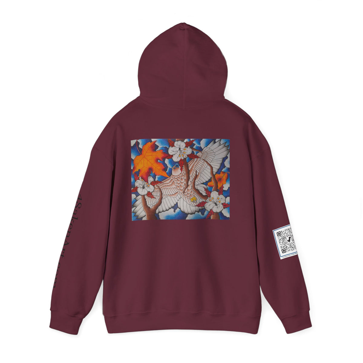 Floral Hawk Hoodie — Hawk with Flowers Sweatshirt