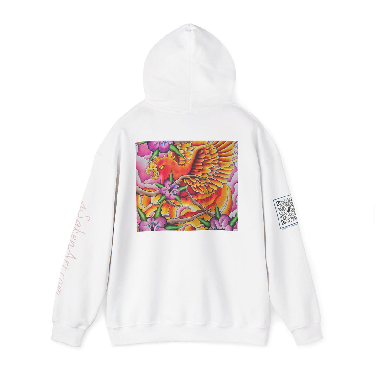 Phoenix Wings Hoodie — Vibrant Floral Phoenix Graphic Sweatshirt