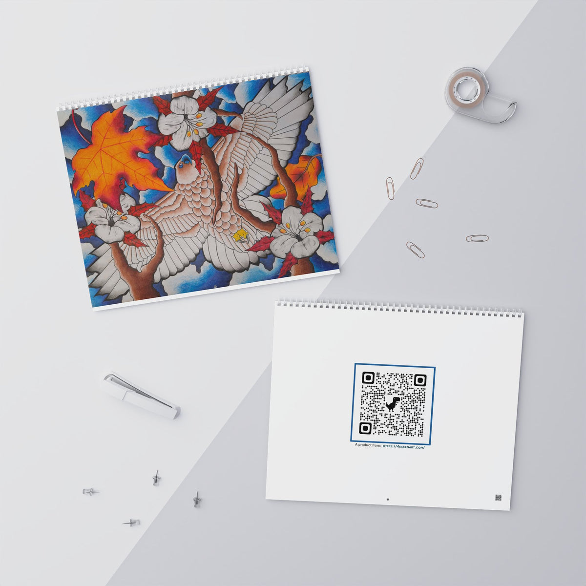 Koi & Dragon 2027 Wall Calendar — Colorful Asian-Inspired Art Monthly Planner