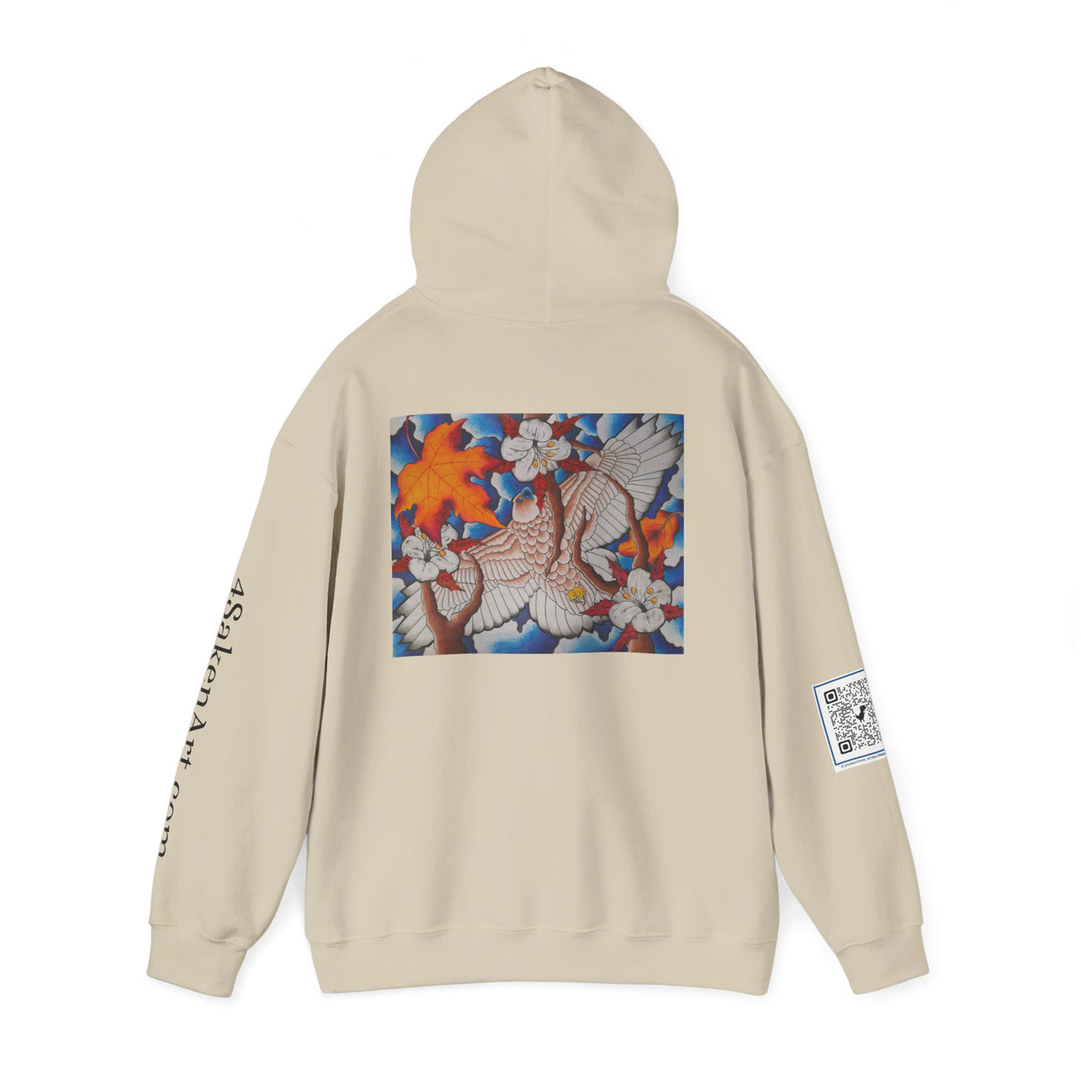 Floral Hawk Hoodie — Hawk with Flowers Sweatshirt