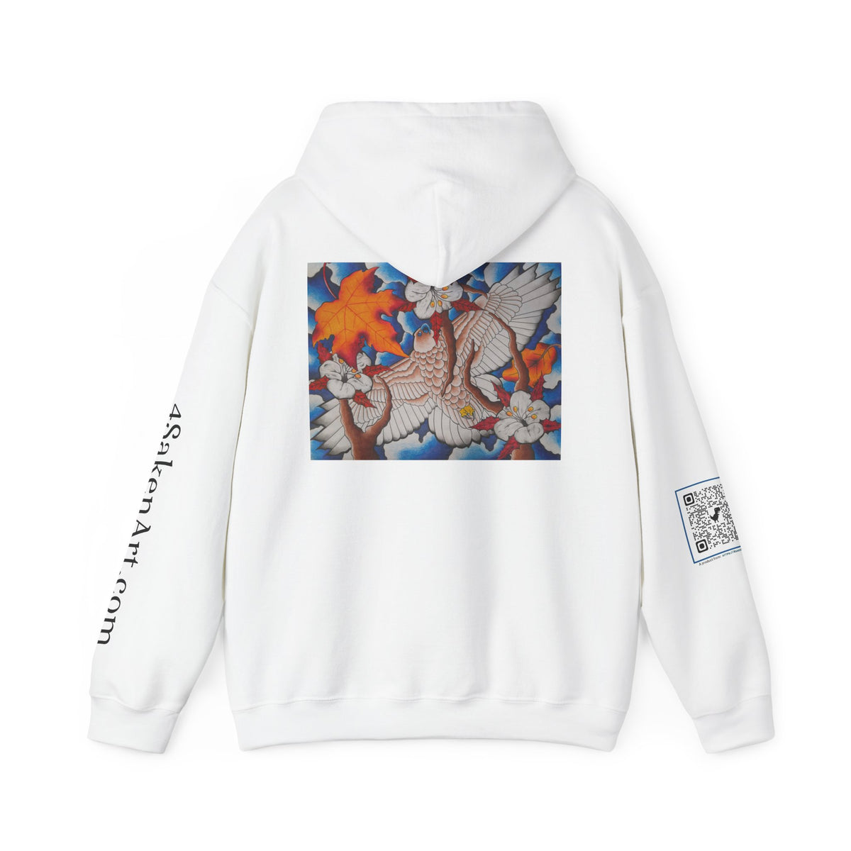 Floral Hawk Hoodie — Hawk with Flowers Sweatshirt