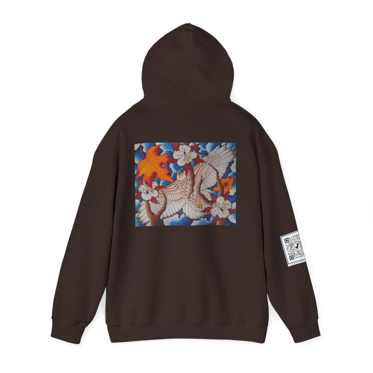 Floral Hawk Hoodie — Hawk with Flowers Sweatshirt