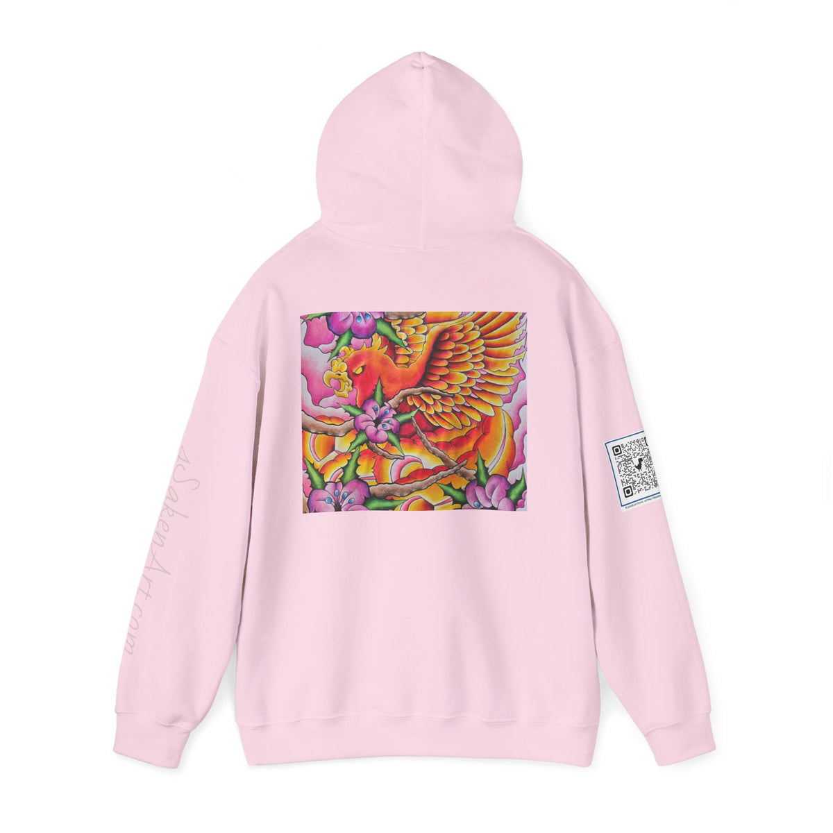 Phoenix Wings Hoodie — Vibrant Floral Phoenix Graphic Sweatshirt