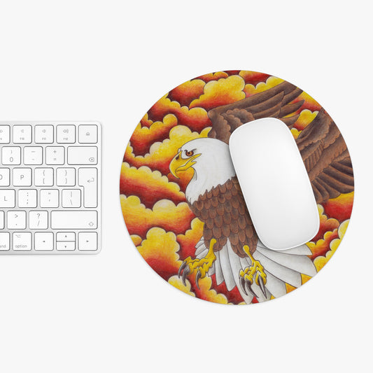 Eagle Art Mouse Pad, Custom Gaming Mousepad, Unique Office Decor, Wildlife Mouse Mat, Gift for Eagle Lovers, Professionally Designed