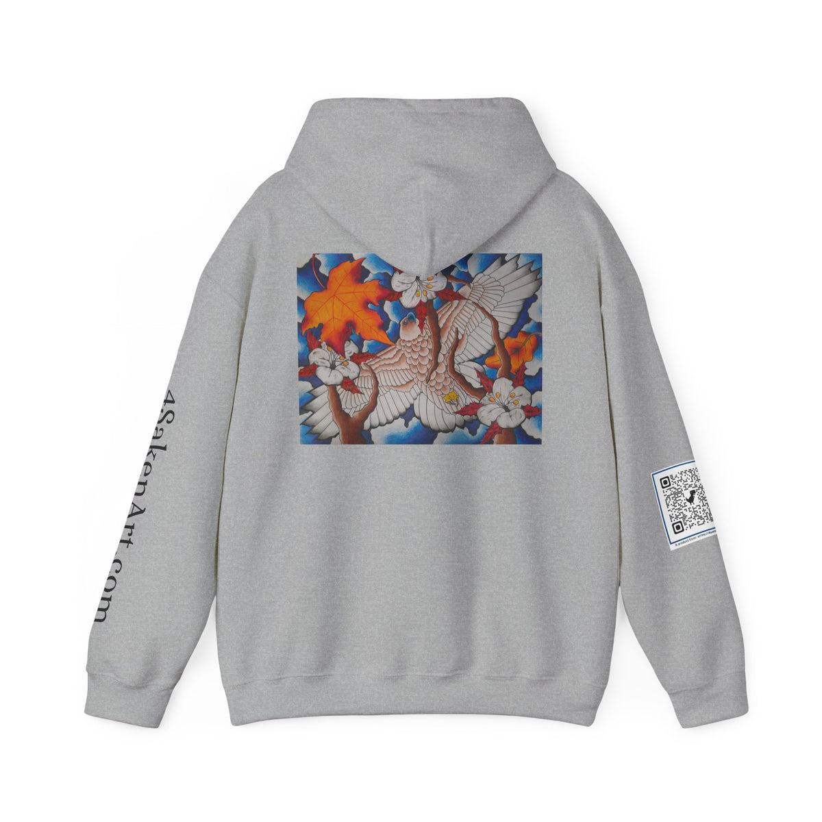 Floral Hawk Hoodie — Hawk with Flowers Sweatshirt