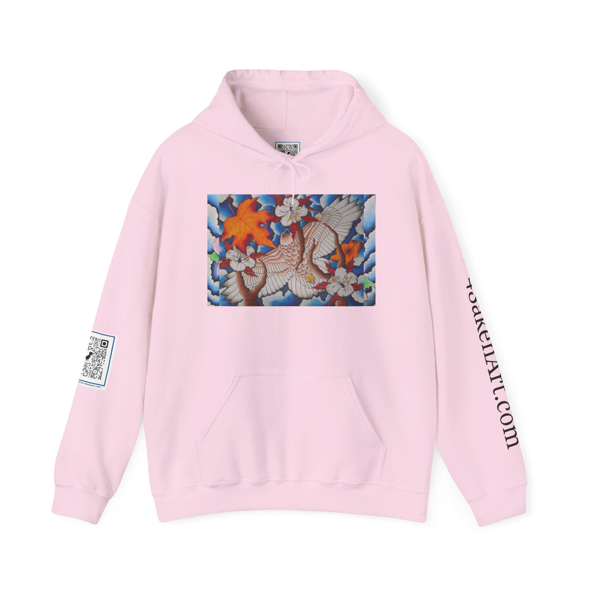 Floral Hawk Hoodie — Hawk with Flowers Sweatshirt