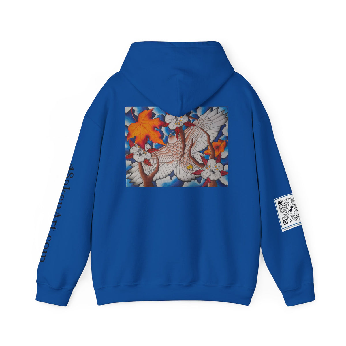 Floral Hawk Hoodie — Hawk with Flowers Sweatshirt