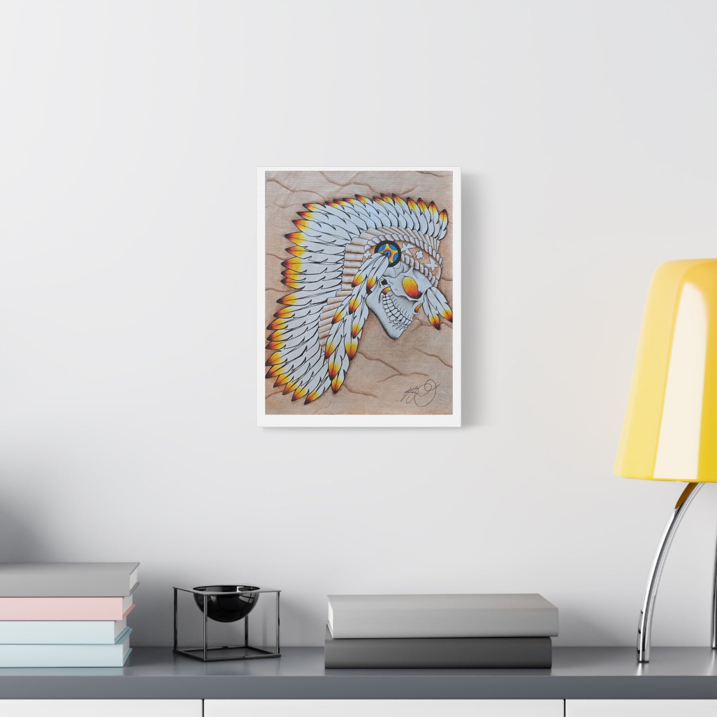 Chief Skull Matte Canvas Wall Art (Stretched 1.25")