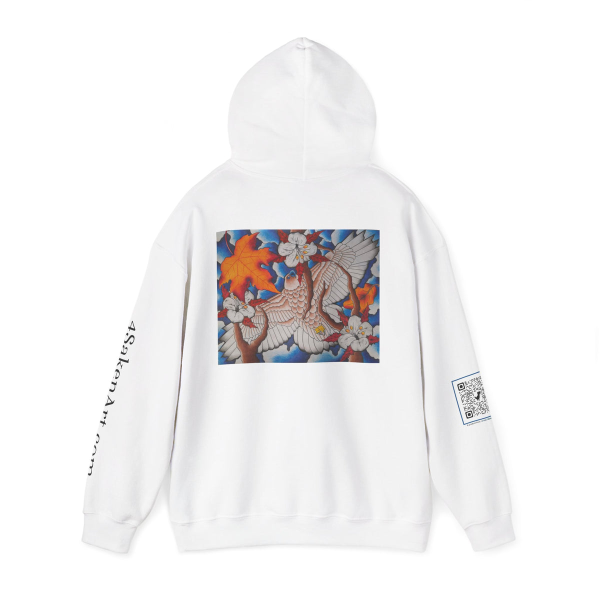 Floral Hawk Hoodie — Hawk with Flowers Sweatshirt