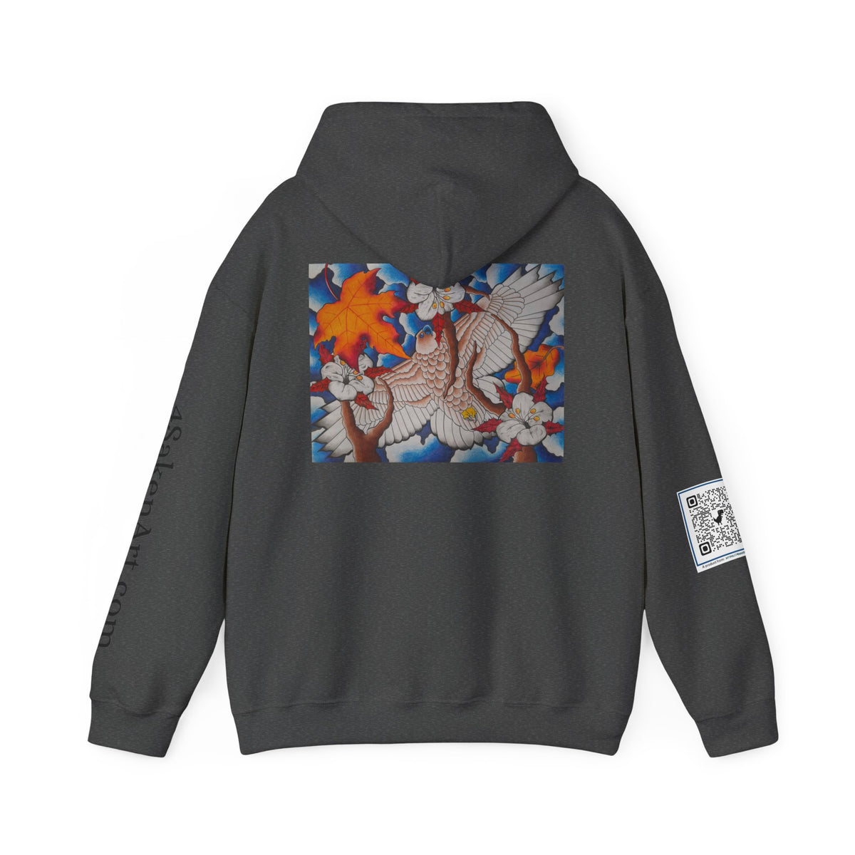 Floral Hawk Hoodie — Hawk with Flowers Sweatshirt