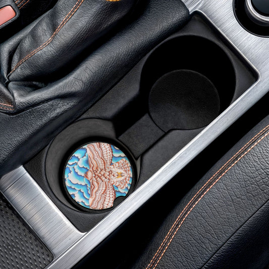 Hawk Soapstone Car Coaster, Unique Gift, Car Accessory, Home Décor, Automotive Decor