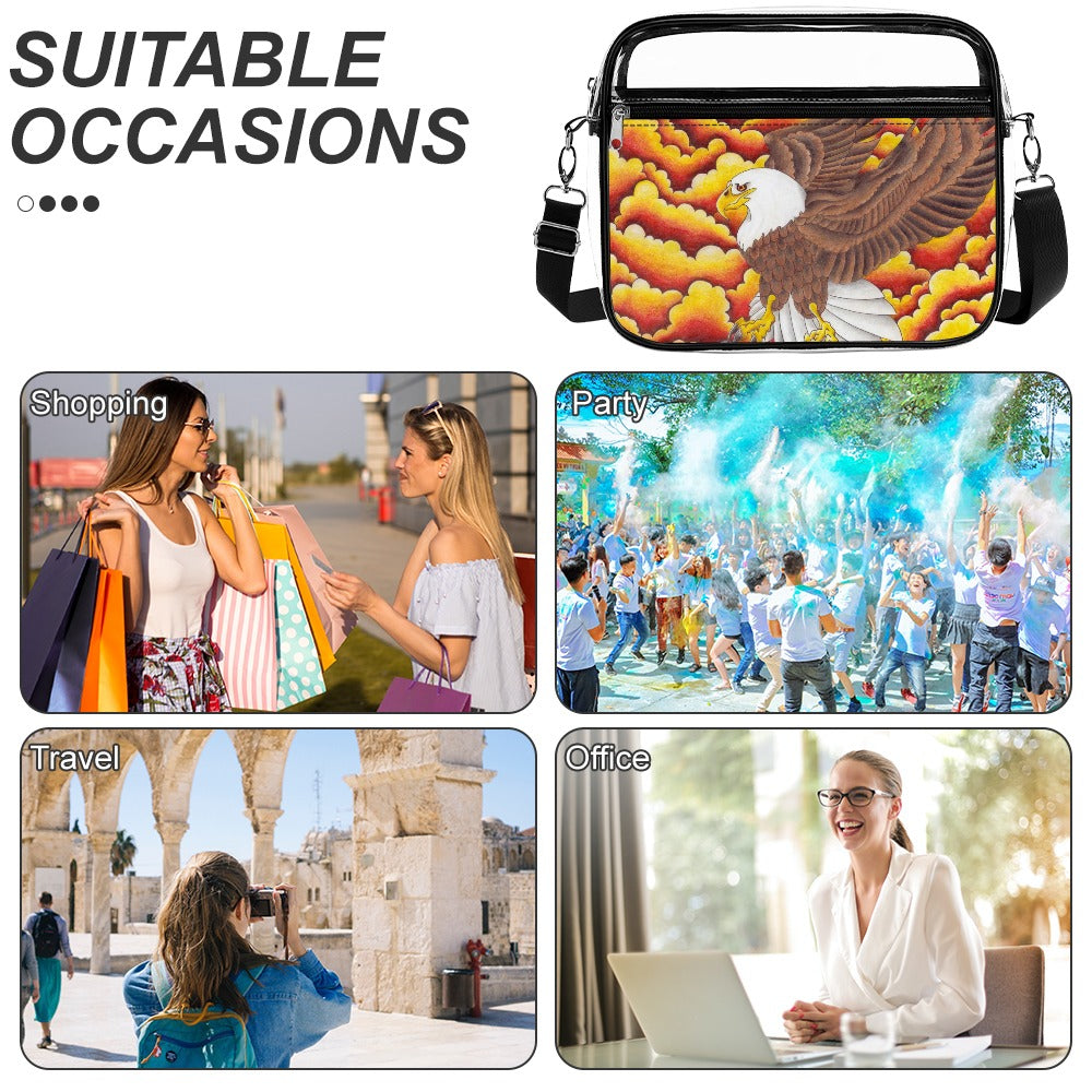 Transparent satchel set Two piece New