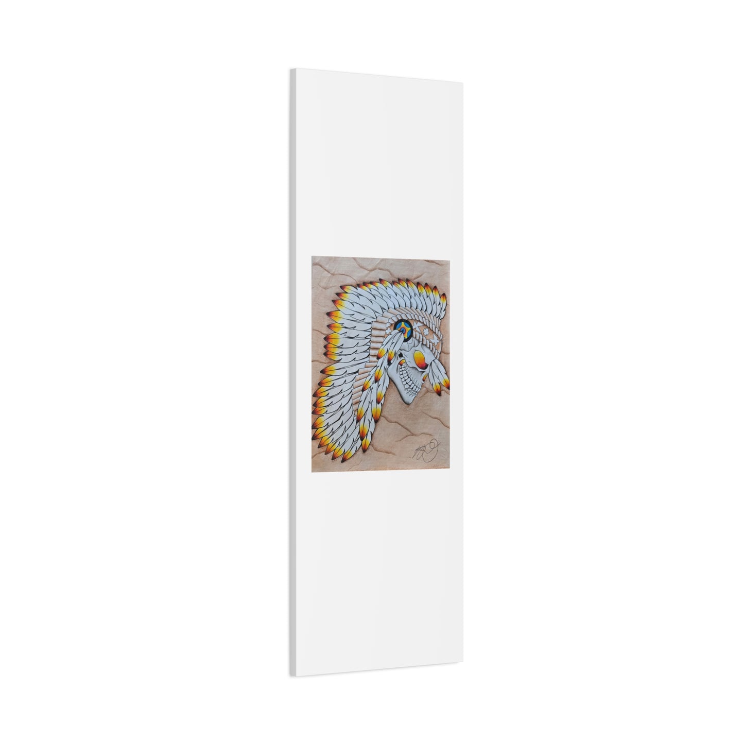 Chief Skull Matte Canvas Wall Art (Stretched 1.25")