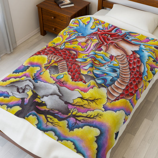 Dragon Blanket - Velveteen Plush