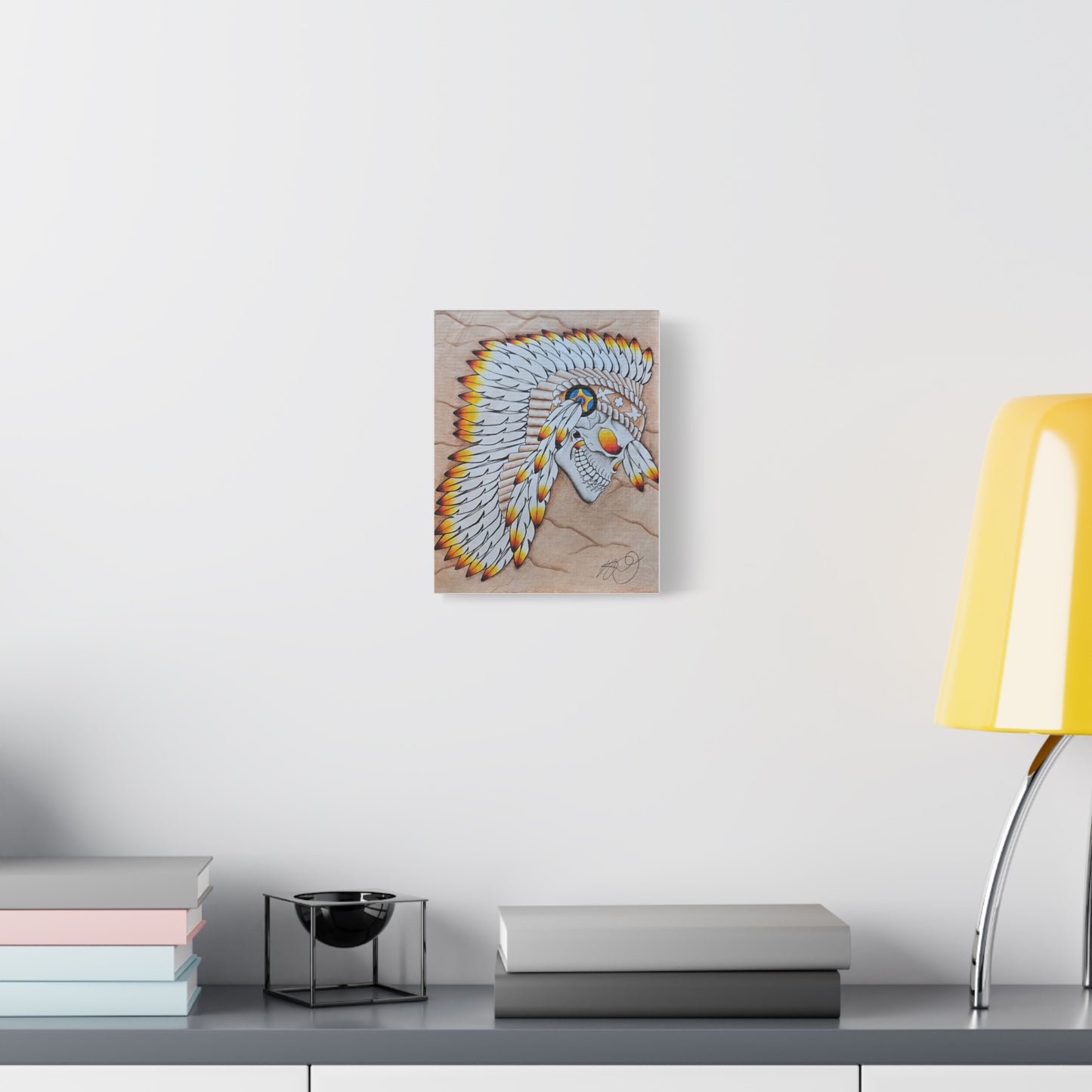 Chief Skull Matte Canvas Wall Art (Stretched 1.25")