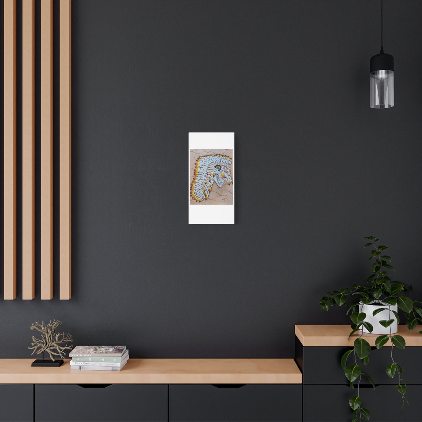 Chief Skull Matte Canvas Wall Art (Stretched 1.25")