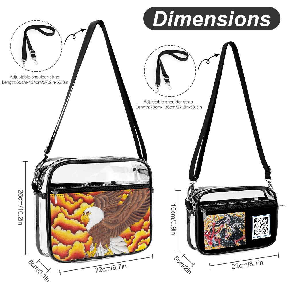 Transparent satchel set Two piece New