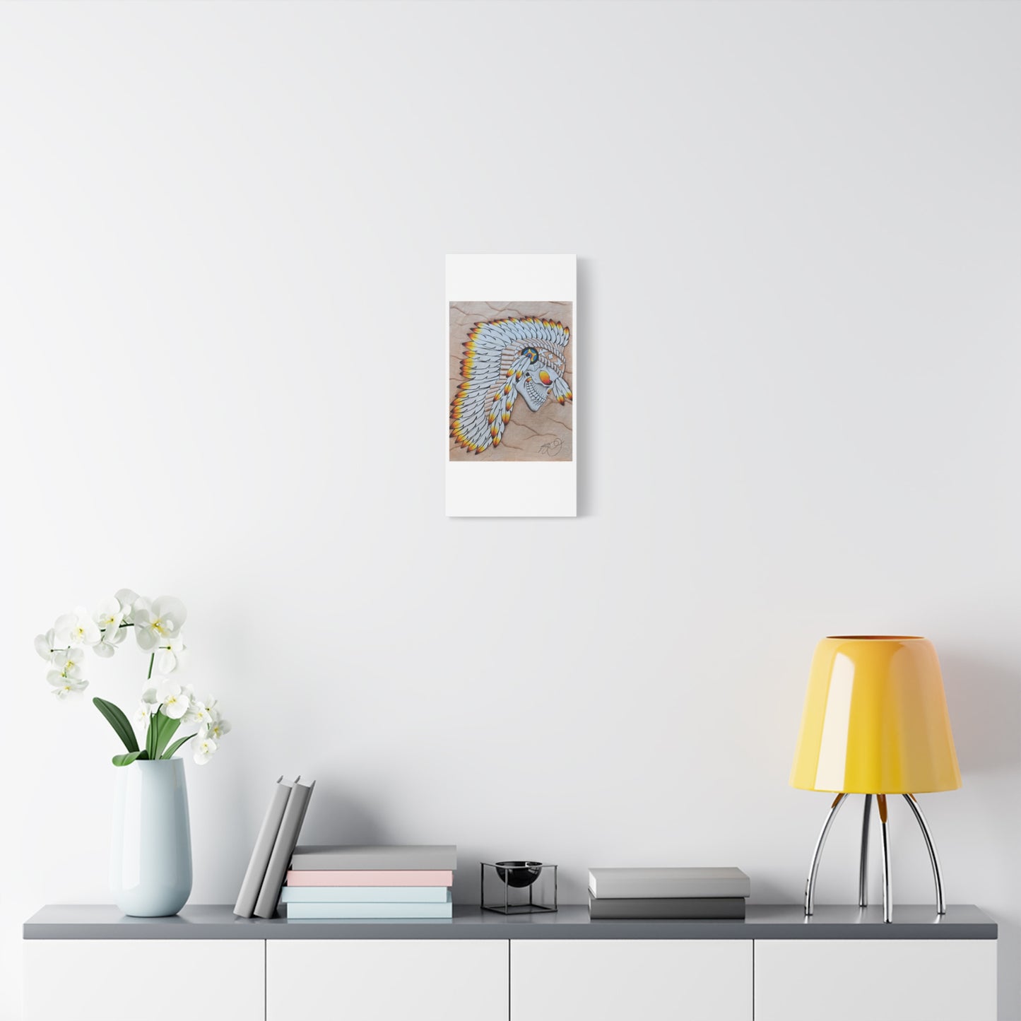 Chief Skull Matte Canvas Wall Art (Stretched 1.25")