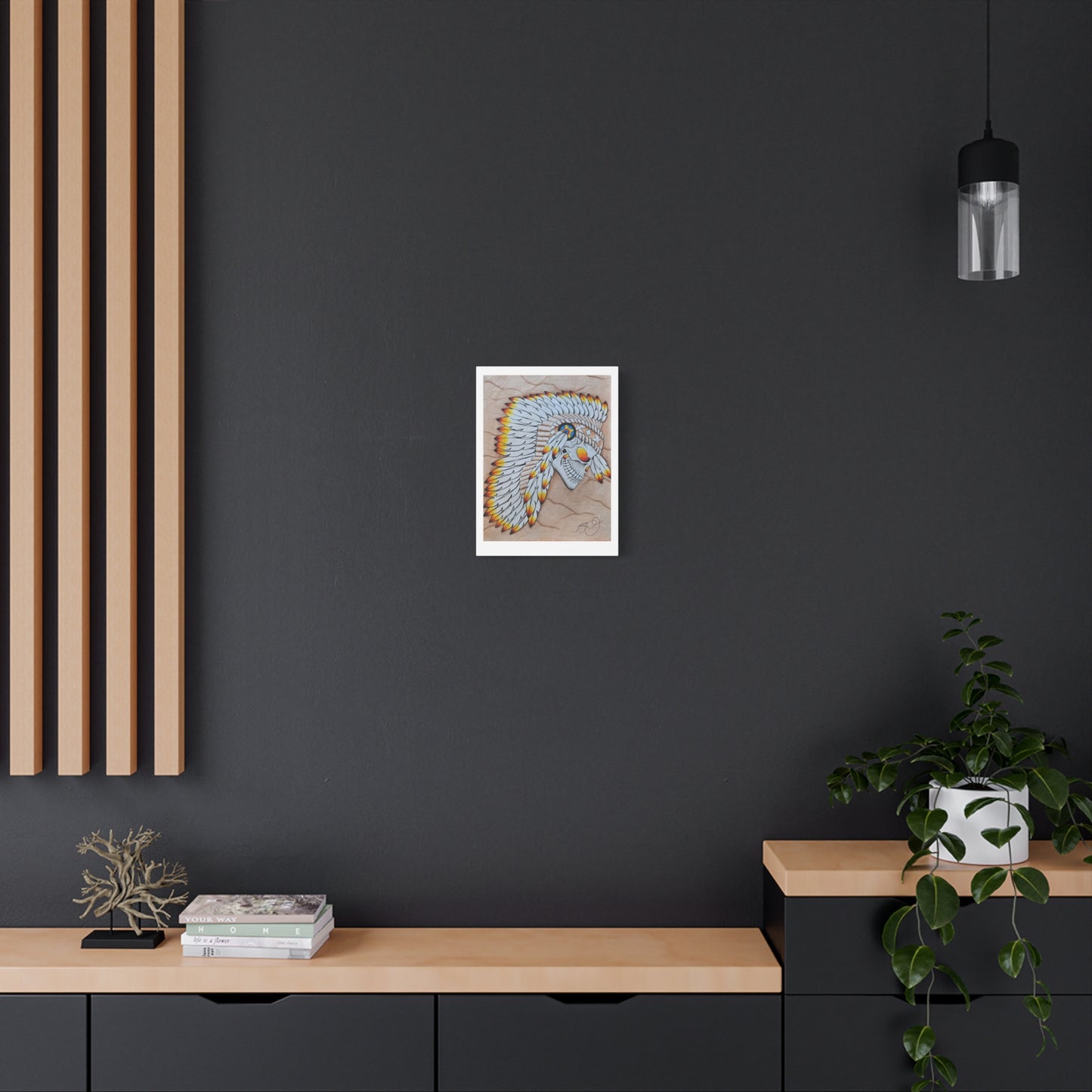 Chief Skull Matte Canvas Wall Art (Stretched 1.25")