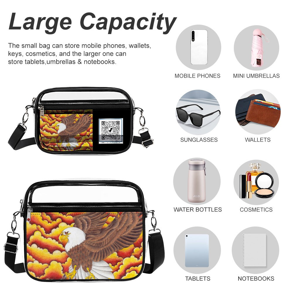 Transparent satchel set Two piece New