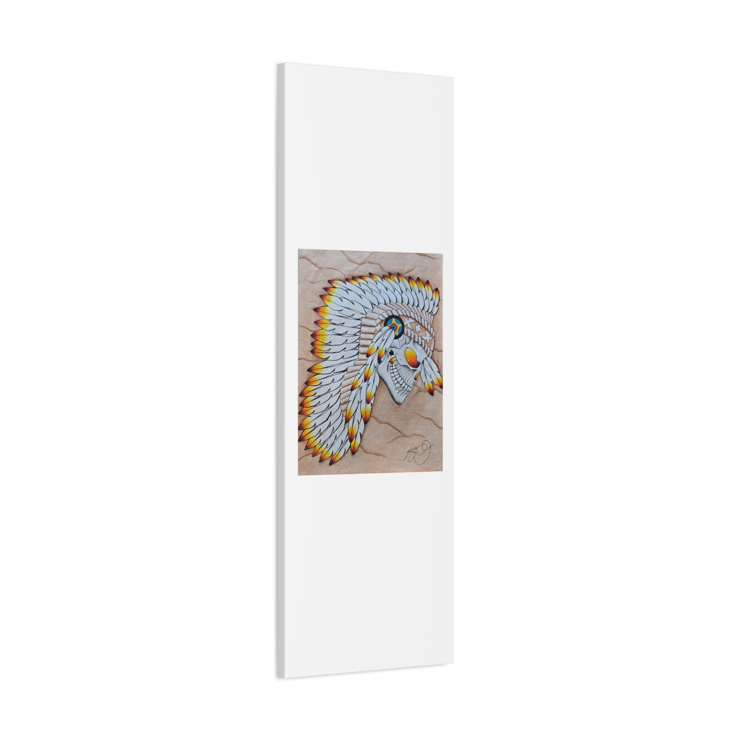 Chief Skull Matte Canvas Wall Art (Stretched 1.25")