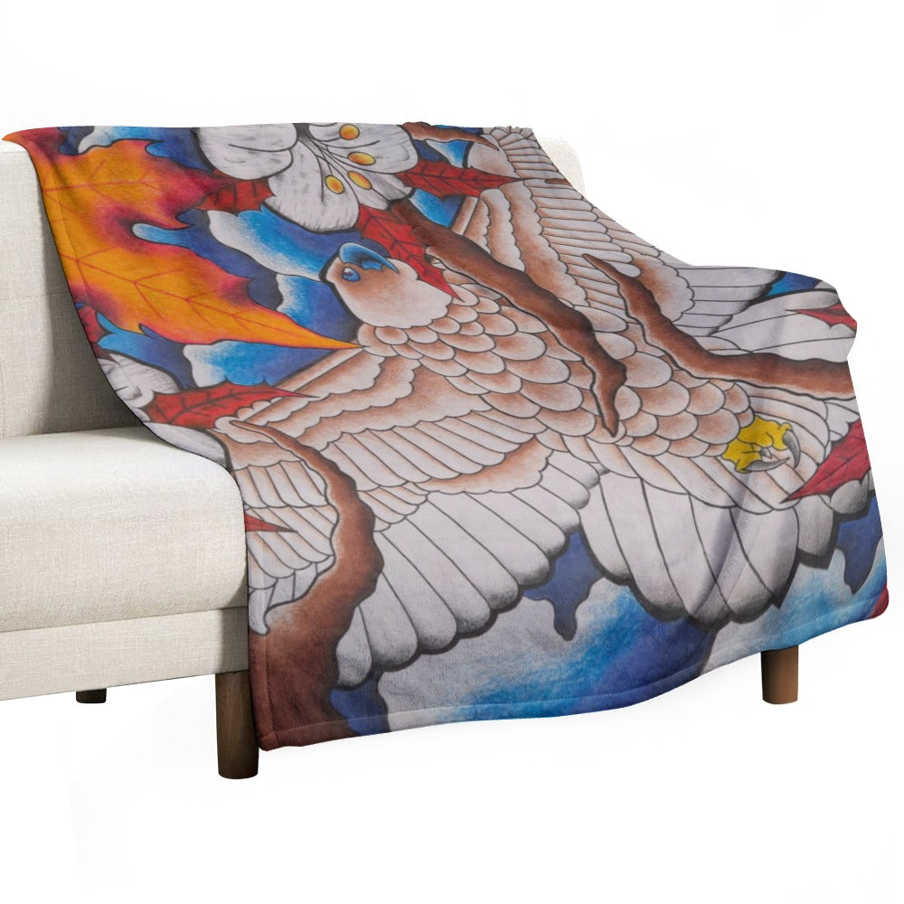 Phoenix & Cherry Blossom Matte Poster — Vibrant Japanese-Inspired Wall Art