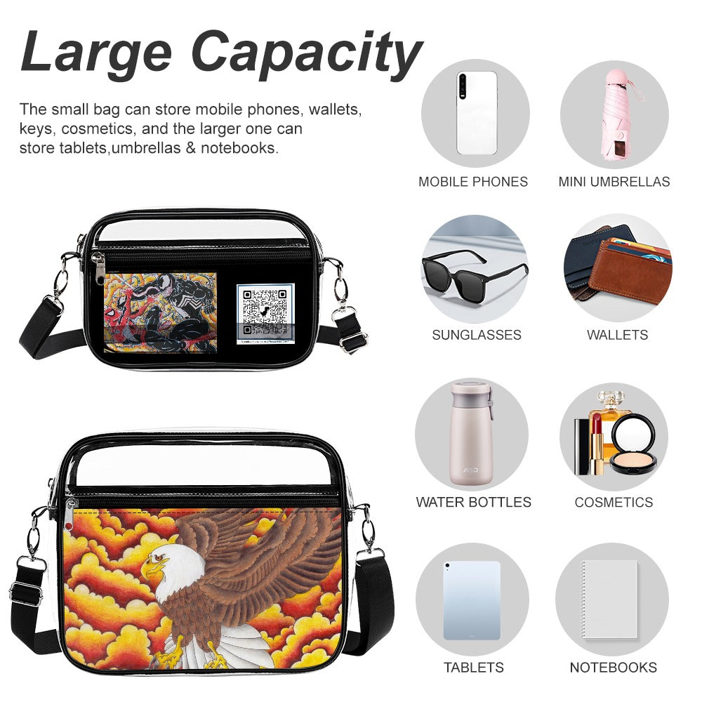 Transparent satchel set Two piece New