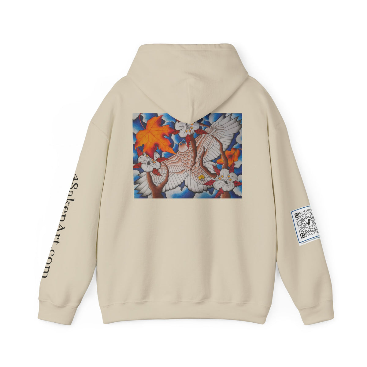 Floral Hawk Hoodie — Hawk with Flowers Sweatshirt