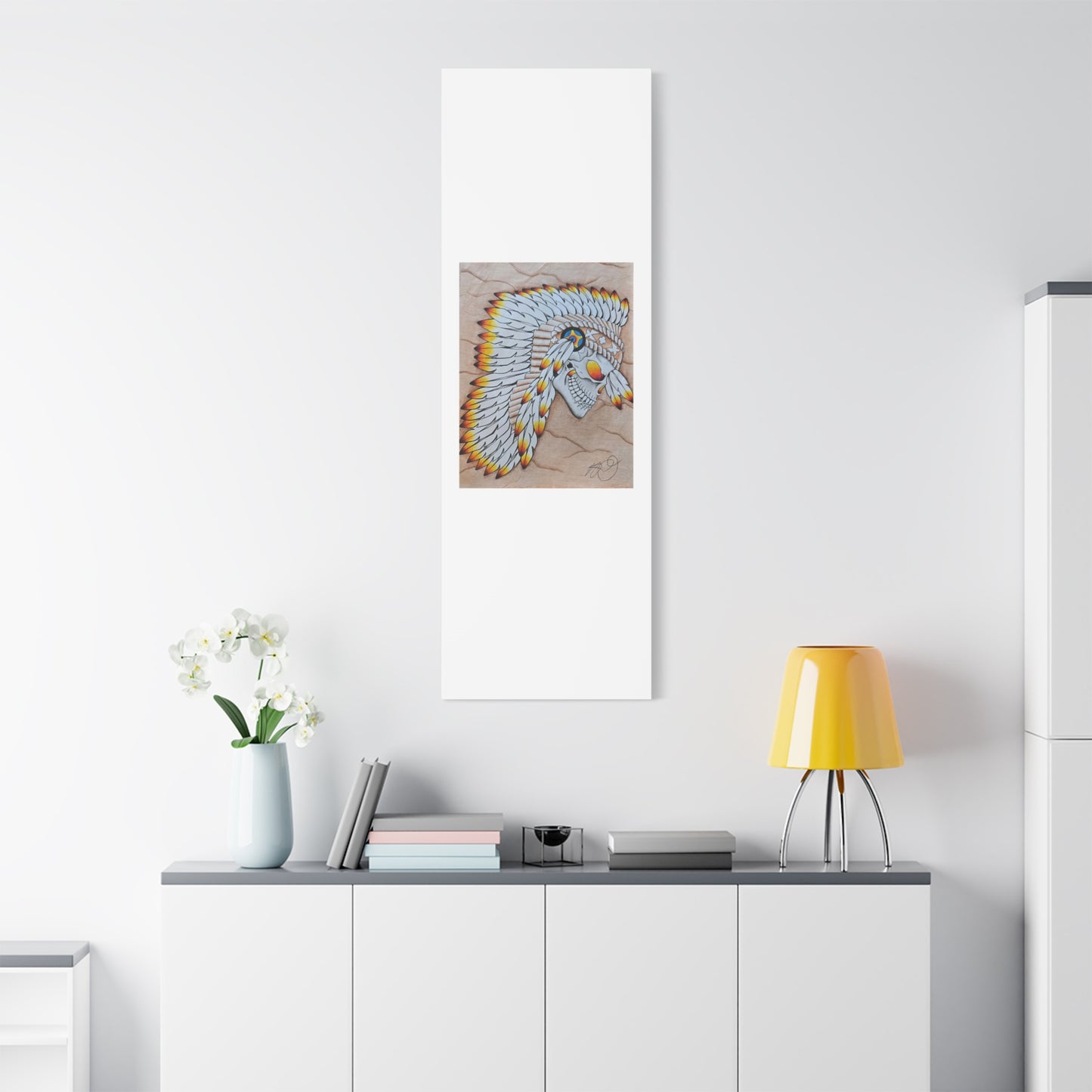 Chief Skull Matte Canvas Wall Art (Stretched 1.25")